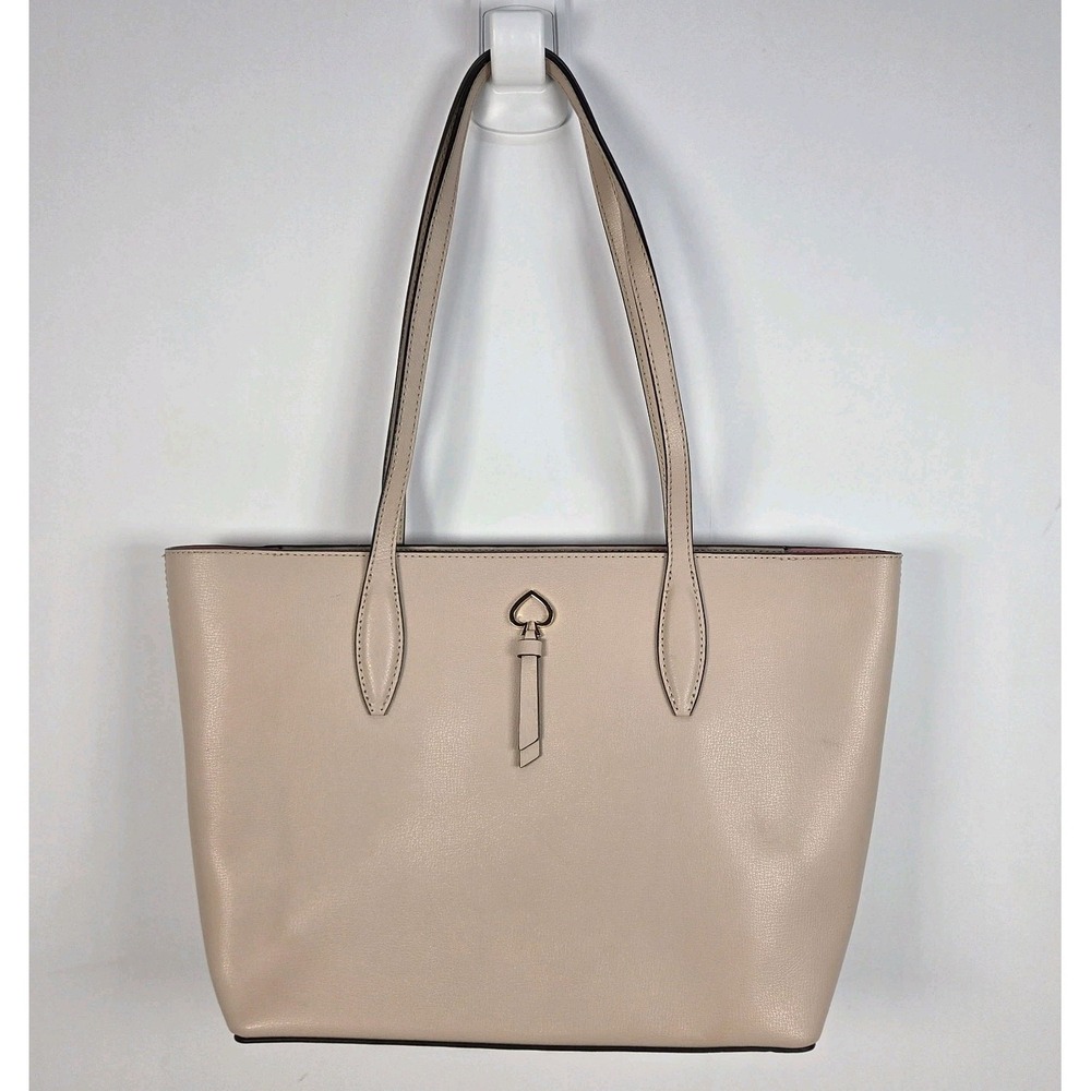 Kate Spade Leather Tote Hand Bag Pink With Pink Lining 14"x 9"